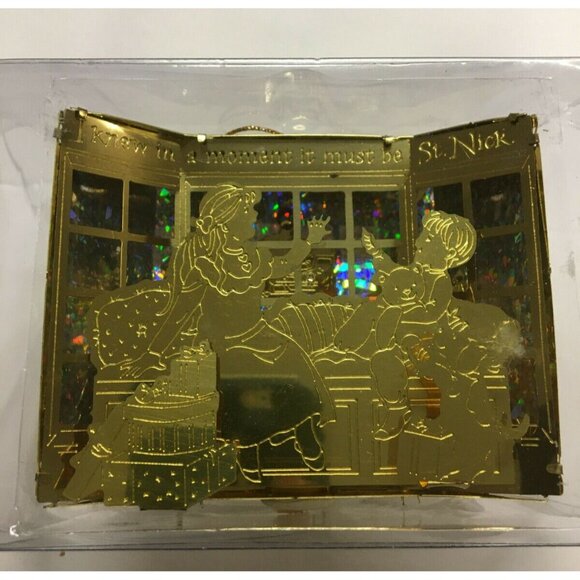 Christmas Ornament  "To All a Good Night" Carlton Cards Lighted Metal #69 - Picture 4 of 5